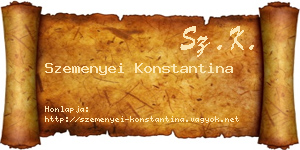 Szemenyei Konstantina névjegykártya